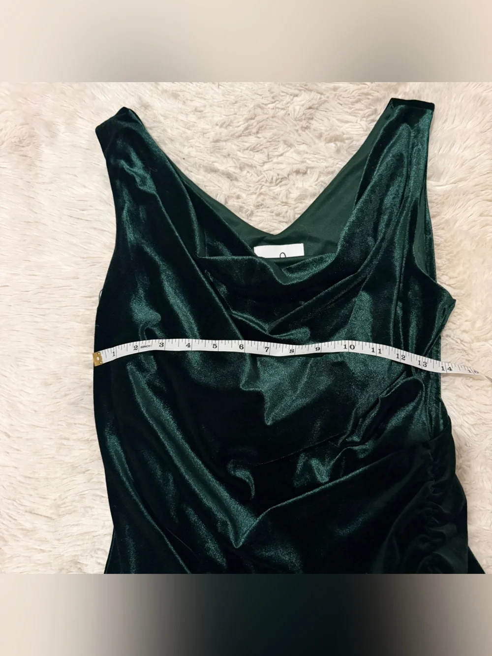 Sam Edelman Emerald Green Velvet Cowl Midi Dress